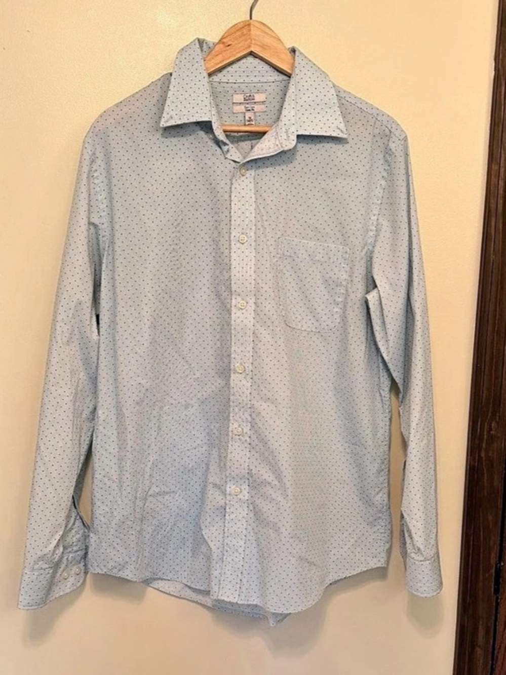 Croft & Barrow Easy Care Classic Fit Dress Shirt Men's Blue & White Size Large